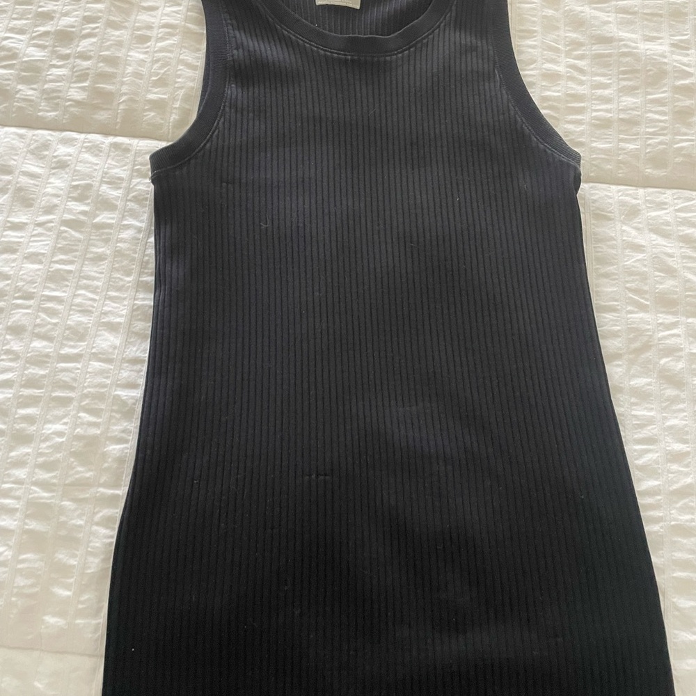 Athleta Black Ribbed Tank XS